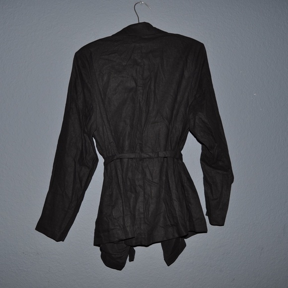 New WWW Black Long Sleeve Wrap Blazer Jacket NWT - Picture 5 of 8